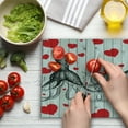 thumbnail image 3 of Love Cutting Board, Sketchy Octopus Animal and Hearts on Grunge Wooden Planks Image, Decorative Tempered Glass Cutting and Serving Board, in 3 Sizes, by Ambesonne, 3 of 5