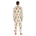 thumbnail image 7 of 1 Piece Adult Onesie Pajamas Cozy & Loose-Fit Sleepsuit Loungewear with Pockets Candy Cane-shaped Ribbons and Hearts XX-Large, 7 of 7