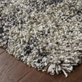 thumbnail image 3 of 6' X 9' Charcoal Silver And Grey Abstract Shag Power Loom Stain Resistant Area Rug, 3 of 5