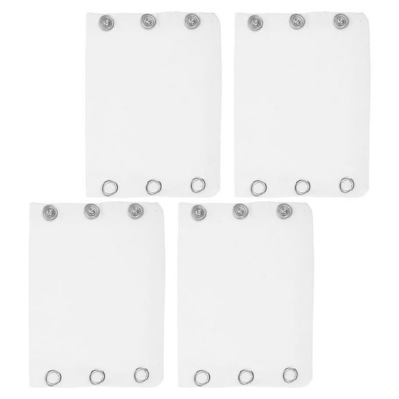 Beaupretty 4Pcs White Jumpsuit Extenders Snap Button Bodysuit Fabric Comfort Outdoors