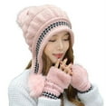 thumbnail image 1 of Fashion Hat Winter Woolen Hat Plus Velvet Ear Protection Hat Women Knitted Hat, 1 of 5