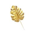 thumbnail image 3 of 12pcs Artificial Palm Leaves Home Kitchen Party Decorations Tropical Leaves Stems Gold Wedding Party Leaf, 3 of 7