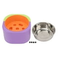 thumbnail image 2 of Adjustable Height Pet Bowl, Stainless Steel Feeder for Cat Dog Puppy, Fun Design with Unique Shape, Suitable for All Pets, with 3 Levels Adjustable Height, 2 of 7
