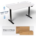 thumbnail image 6 of VIVO Electric 43” x 24” Stand Up Desk | White Table Top, Black Frame, 6 of 8