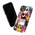 thumbnail image 3 of Funny Cat Pop Art Phone Case, Abstract Colorful Cat Faces, Unique Protective Case for iPhone 17 16 15 14 13 12 11, 3 of 6