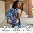 thumbnail image 4 of FUIALDOLG Cosmic Galaxy Planets Pattern School Bag with Lightweight, Soft Breathable 17 Inch Casual Daypack for Back to School Middle School, 4 of 9