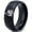 Black Dome Polish Tungsten, variant on Tungsten Swan Bird Anatidae Cygnus Swimming Band Ring 8mm Men Women Comfort Fit Black Dome Polished