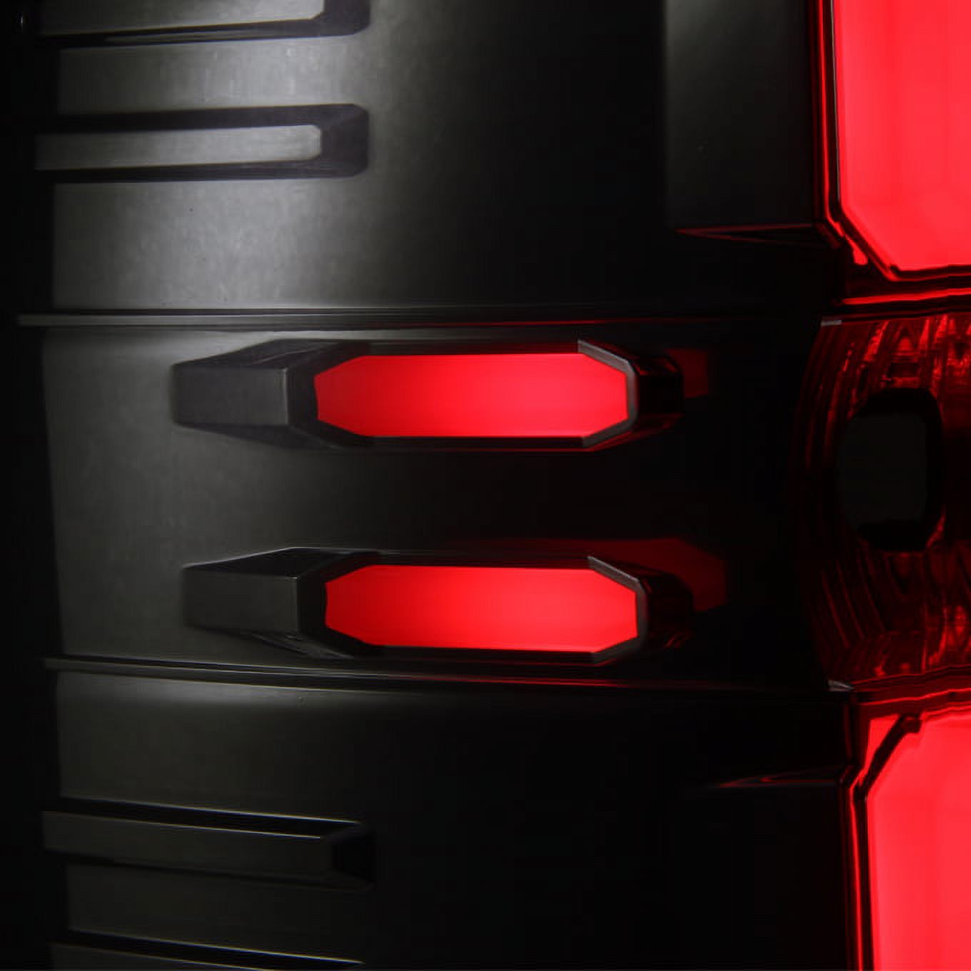 AKKON - For 14-19 Chevy Silverado 1500 15-19 2500HD/3500HD Black Light Tube LED Tail Lights Brake Lamps