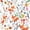 Orange Tan White, variant on Erosebridal Cartoon Kitty Cat Zipper Twin Comforter Sets with Fitted Sheet and 2 Pillowcases,Wild Botanical Print Zipper Bedding Set,Orange White,Reversible