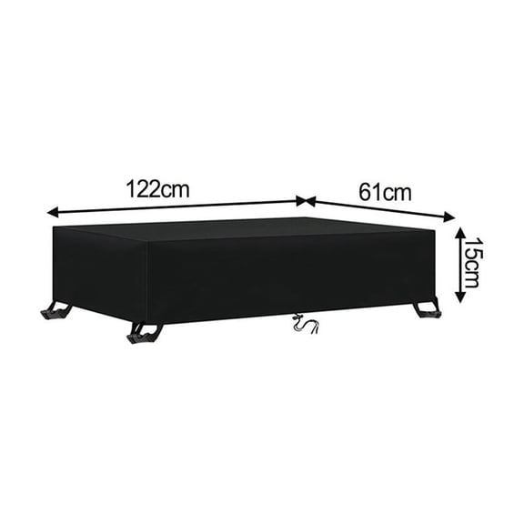 PASILI Waterproof Patio Table Cover Rectangular 600D Oxford Fabric Heavy Duty