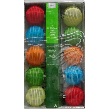 Mainstays 10-Count Multicolor Fabric Lantern String Lights - Best Novelty Lighting