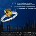 thumbnail image 2 of Gem Stone King 10K White Gold Mango Mystic Topaz and Lab Grown Diamond Engagement Ring for Women | 2.20 Cttw | Oval 9X7MM | Gemstone November Birthstone | Size 8, 2 of 6
