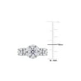 thumbnail image 4 of 2.95 Carat (Ctw) Synthetic Moissanite Floral Bridal Engagement Wedding Ring Set in Sterling Silver for Women, 4 of 5