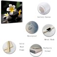 thumbnail image 2 of ZHONGYUTONG Zen Wall Art Plumeria with Spa Stone Picture Prints Meditation Canvas Paintings Yoga Bathroom Artwork Spiritual Wall Decor Framed (12.00" x 12.00"), 2 of 6
