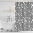 thumbnail image 2 of Dog Claws Shower Curtain Set - Small 36" x 72" Washable Bathtub Curtain with 12 Hooks, Grey Vintage Cartoon Funny Animals Print Waterproof Fabric Stall Shower Curtains for Bathroom/Bathtub Décor, 2 of 6