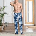 thumbnail image 2 of Naloa Flower Pajama Pants Men, PJ Bottoms, Sleep & Lounge Pants-X-Large, 2 of 6