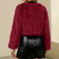 thumbnail image 4 of Ladies Cropped Faux Fur Coat - A Stylish Winter Essential Faux Fur Cardigan Short Jacket Women's Plush Jacket, 4 of 5