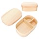 thumbnail image 3 of Fiambrera de madera, 3 compartimentos, gran capacidad, a prueba de fugas, contenedor de alimentos equilibrado para comer, vajilla para el hogar, la oficina, picnic [amarillo], 3 of 5