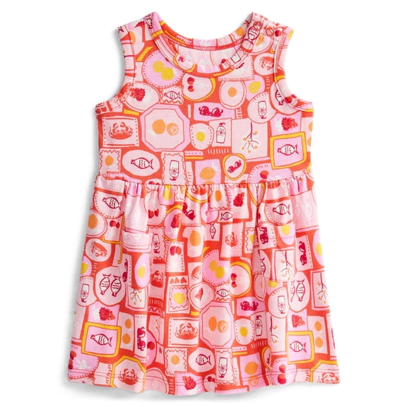 Wonder Nation Baby Girls Printed Dress, Sizes 0M-24M