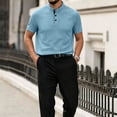 thumbnail image 3 of Breeze Polo Shirts for Men Short Sleeve Beer Belly Collared Textured Shirt Stretchy Quick Dry Golf Casual Cool Tops, M, 3 of 7