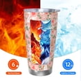 thumbnail image 6 of Salouo Swan And Flowers3 Print 20oz Tumbler with Lid,Stainless Steel Vacuum Insulated Tumbler Durable Insulated Coffee Mug Thermal Cup with Splash Proof Sliding Lid-Straw Three-piece Set, 6 of 8