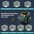 thumbnail image 5 of Laser Level, BOBLI 16 Lines Bluetooth Laser Level Self-Leveling Tool, 200ft Outdoor Rugged, 4D Green Cross Line Professional Construction Laser for Home Improvement Layout or Architectural Design, 5 of 9
