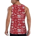 thumbnail image 3 of Easygdp Ho Funny Christmas Men's Tank Top, Sleeveless Muscle T Shirts, Breathable, Quick-Dry, Loose for Gym, Running, Fitness - XX-Large, 3 of 9