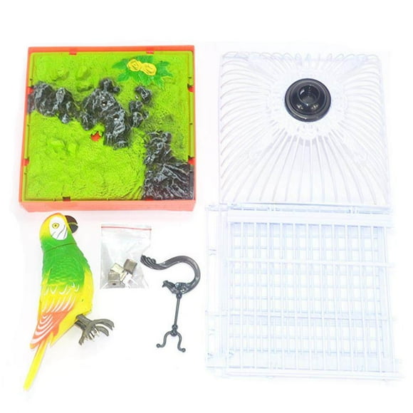 tredstone Kids Sound Voice Control Activate Chirping Singing Bird Cage for Children Funny Toy Christmas Gift