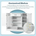 thumbnail image 5 of DEALTOPS Modern Minimalist Shoe Cabinet with Ample Storage Space and Adjustable Shelves, Freestanding Wooden Shoe Rack for Entryway - White, 5 of 8
