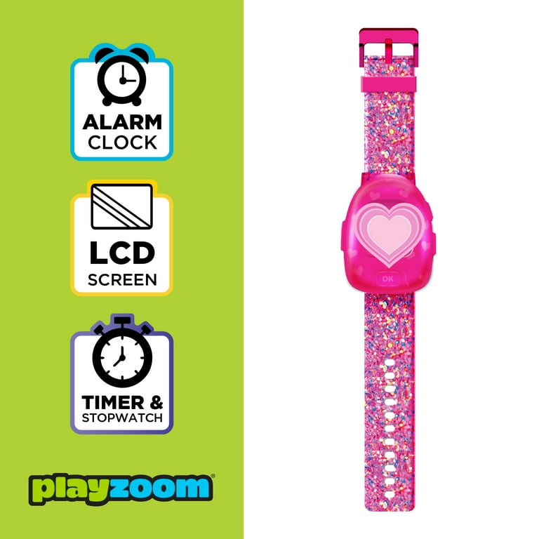 Playzoom Kids Learning Educational Digital Watch, 42 mm, Pink
