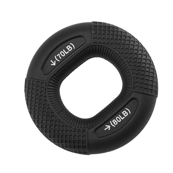 Xingzhi Gripping Ring Adjustable Forearm Muscle Exerciser Strengthener Silicone Forearm Hand Ring Gym Hand Power Trainer, Black
