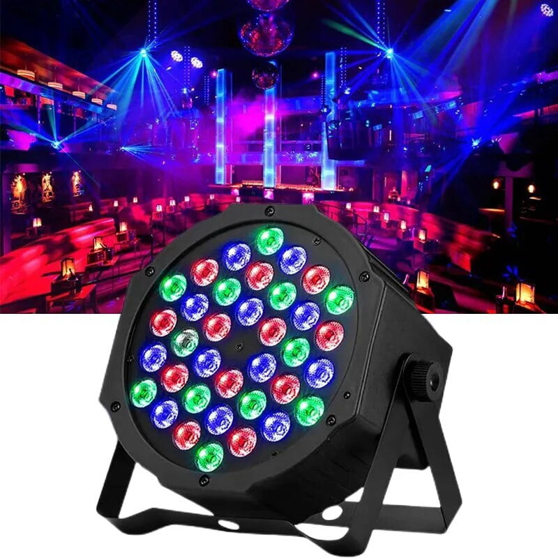 36 LED Stage Lights RGB DJ LED Par Light Remote & DMX Controlled Sound Activated Auto Play Uplights for Wedding Birthday Christmas Holiday Music Show Dance Party Stage Lighting