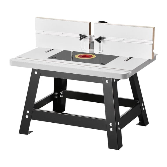 Benchtop Router Table 24x15.7 inch - Adjustable Fence, MDF Top, Metal Base, 2.5 inch Dust Port - Woodworking Routing Table for Crafts & DIY
