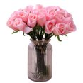 thumbnail image 1 of Flor artificial 12 cabezas rosas de seda DIY decoración del hogar de boda (rosa), 1 of 2