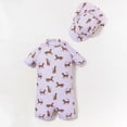 thumbnail image 2 of KKBOTIVE Toddler Boys Summer Swimwear Set with Protective Hat Comfortable Beach Outfit for Water Play ( Khaki Size: 5-6 Years ), 2 of 3