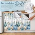 thumbnail image 4 of Coastal Fall Pumpkins Oven Skirt Curtain for Kitchen Decor 28"x35", Nautical Blue Green Eucalyptus Leaves Self Adhesive Stove Curtains Skirt Cabinet Curtains for Bathroom Laundry Room, 4 of 8