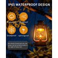 thumbnail image 4 of Vintage Battery Operated Lanterns 2 Pack, IP65 Waterproof Antique Outdoor Lantern with 2 Modes (Steady & Flickering) - Hanging Rustic Decor for Garden, Camping, , Emergency, 4 of 8