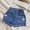 Blue, variant on DAETIROS Girls Kids Denim Shorts Heart Applique 100% Cotton High Waisted Adjustable Waist Summer Blue Jean Shorts,Size 5-6T