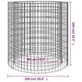 thumbnail image 3 of vidaXL Gabion Fire Pit Ø 100 cm Galvanised Iron, 3 of 3
