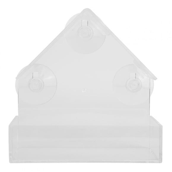 Comedero para pájaros colgante de acrílico transparente para jardín y balcón