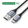 thumbnail image 1 of Micro USB Cable 3A Fast Charging USB Charger Cable Mobile Phone Charging Cable for Xiamo Huawei HTC Android USB Wire Matal Grey_37 3m, 1 of 7