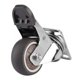 thumbnail image 3 of 4 PCS 2 pulgadas TPR Metal Luz de peso cromado Placa de cromo Caster con freno for el trolley ruedas de ruedas muebles, 3 of 6