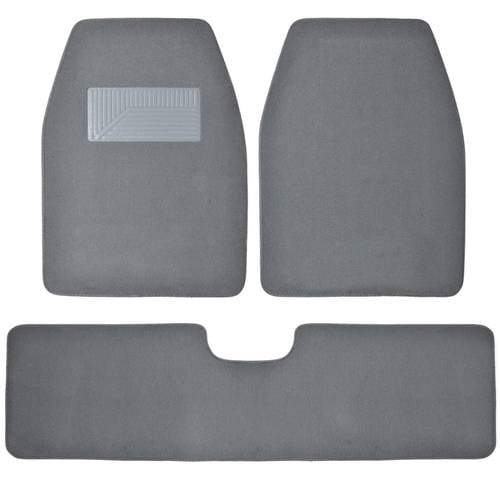 BDK Carpeted Floor Mats 3Piece Full Set for Car SUV, Van and Truck
