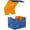 Blue/Orange, variant on GameGenic Sidekick 100+ Card Convertible Deck Box - XL Red