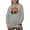 Heather Grey, variant on Retro Forever Chasing Sunset feat. a Setting Sun & Mountains, Sand Hooded Sweatshirt or Hoodie, Large