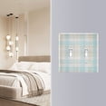 thumbnail image 5 of Dailycode Light Switch Plate Covers 3 Gang Wall Plate Plastics Outlet Covers for Kitchen Home Office Decor Soft Blue and Beige Plaid, 5 of 8