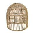 thumbnail image 3 of Rattan Lamp Shade Decor Replacement Handmade Weaved Light Fixture Lamp Shade for Hanging Light, Floor Lamps Pendant Light, Bedroom Home Cafe 25cm x 26cm, 3 of 8