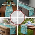 thumbnail image 6 of Green Tree Coastal Beach Table Runner 70 Inches Long, Vintage Tropical Plant Cotton Linen Table Runners Dresser Scarves, Decorative Fabric Tabletop Scarf Furniture Cover for Home Dinner Party 13"x70", 6 of 8