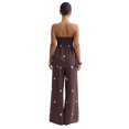 thumbnail image 4 of Women’s Polka Dot Tube Top and Wide Leg Pants 2 Piece Casual Outfit Set, 4 of 8