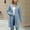 Blue(New), variant on PNTUTB Women's Solid Color Long Cardigan Sweater Long Sleeve Knit Casual Trendy Oversized Coat with Pockets